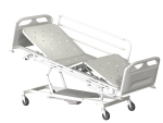 Кровать медицинская функциональная трехсекционная КМФТ140-"МСК" с регулировками на электроприводе, в комплекте с боковыми ограждениями (код МСК-140)